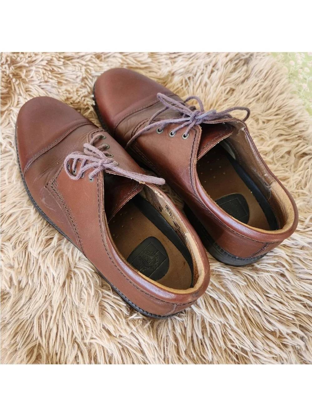 Dockers Men's Gordon Leather Cap Toe Oxford Dress Shoes Brown Size 12M